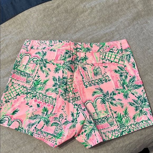 Lilly Pulitzer Pink and Green Stretch Shorts - Picture 2 of 3